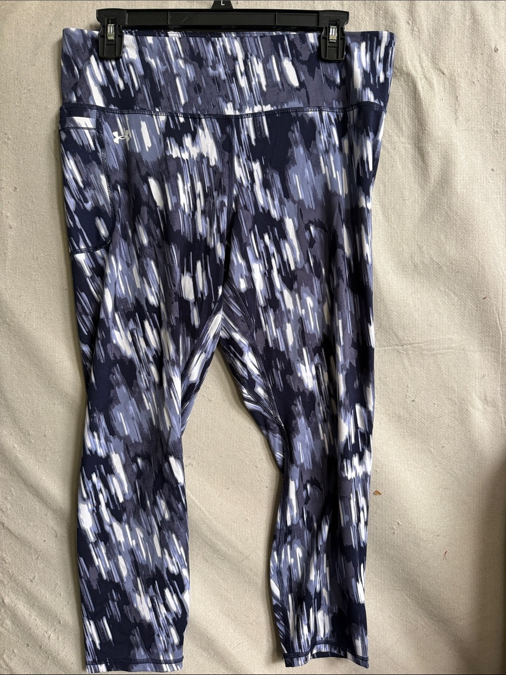 Under Armour Navy, White & Gray Girls' Printed Capri Leggings